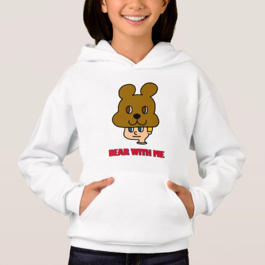 Bear with Meフード付きスウェットシャツ (正面)
