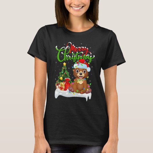 Bear   Xmas Decorations Santa Bear Christmas Tシャツ (正面)