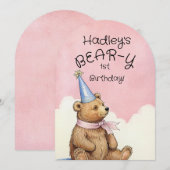 Bear-yファースト誕生日発表 招待状 (正面/裏面)