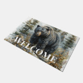 Bear-y招待:ワイルドへようこそ ドアマット (アングル)