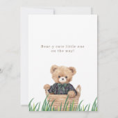Bear-y Cute Teddy Bear It's a Boy Baby Shower 招待状 (裏面)