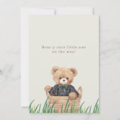 Bear-y Cute Teddy Bear It's a Boy Baby Shower 招待状 (裏面)