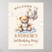 Bear-y Sweet 3rd Birthday – Nursery or Party ポスター (正面)