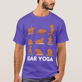 Bear Yoga Cute Bears Doing Sport Bear Yoga Namaste Tシャツ