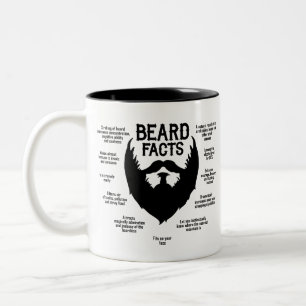 Beardファクト(黒) ツートーンマグカップ