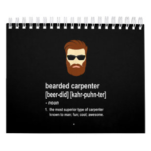 Beard おもしろい Carpenter Gift Men カレンダー