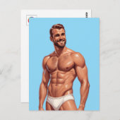 Beard & Brightness: The Modern Man in Retro Style ポストカード (正面/裏面)