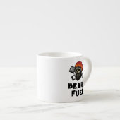 BEARD FUEL おもしろい Men'sスカル&Flames Jokeギフト エスプレッソカップ (正面右)