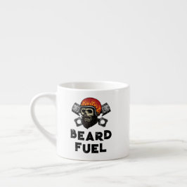 BEARD FUEL おもしろい Men'sスカル&Flames Jokeギフト エスプレッソカップ