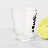 BEARD FUEL おもしろい Men'sスカル&Flames Jokeギフト ショットグラス (左)
