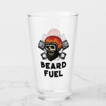 BEARD FUEL おもしろい Men'sスカル&Flames Jokeギフト