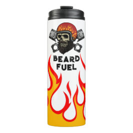 BEARD FUEL おもしろい Men'sスカル&Flames Jokeギフト タンブラー
