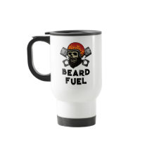 BEARD FUEL おもしろい Men'sスカル&Flames Jokeギフト