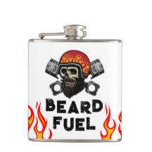 BEARD FUEL おもしろい Men'sスカル&Flames Jokeギフト