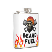 BEARD FUEL おもしろい Men'sスカル&Flames Jokeギフト フラスク (右)