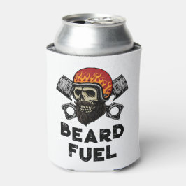 BEARD FUEL おもしろい Men'sスカル&Flames Jokeギフト 缶クーラー