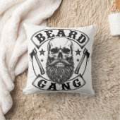 Beard Gang | おもしろいひげの男性とひげ好き クッション (ブランケット)