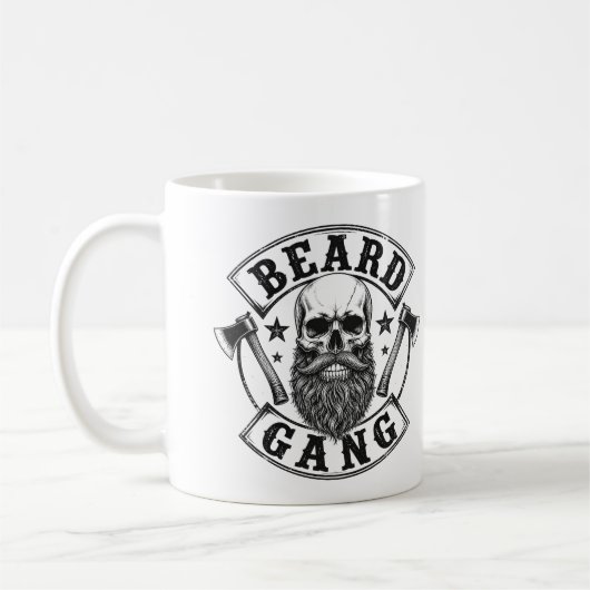 Beard Gang | おもしろいひげの男性とひげ愛好家 コーヒーマグカップ (左)