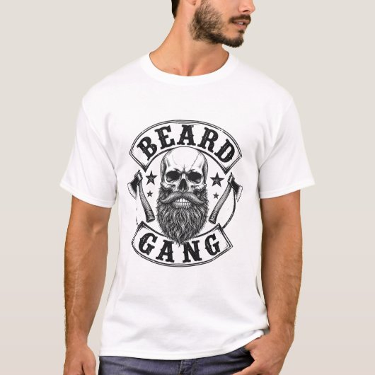 Beard Gang | おもしろヒゲ男とヒゲ好き Tシャツ (正面)