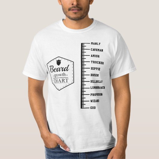 Beard Growth Chart Tシャツ (正面)