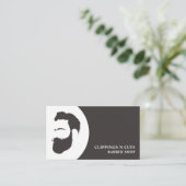 Beard Logo, Men's Options理容師名刺 名刺 (スタンド正面)