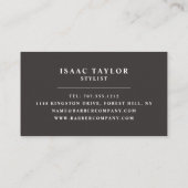 Beard Logo, Men's Options理容師名刺 名刺 (裏面)