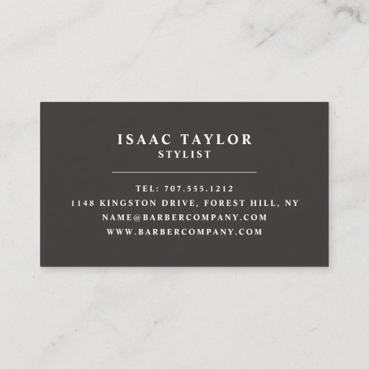 Beard Logo, Men's Options理容師名刺 名刺 (裏面)