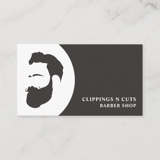 Beard Logo, Men's Options理容師名刺 名刺 (正面)