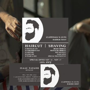 Beard Logo, Men's Options理容師名刺 名刺
