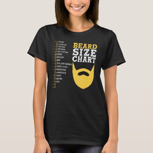 Beard Measurement Char  Beard Length Growth Chart Tシャツ (正面)