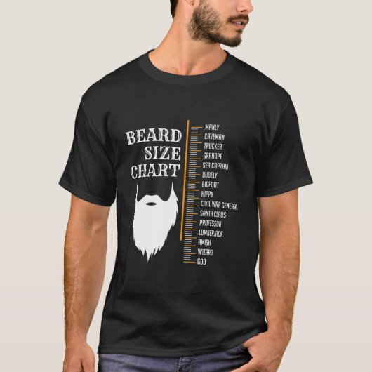 Beard Measurement ChartシャツのBeard Length Growth Tシャツ (正面)