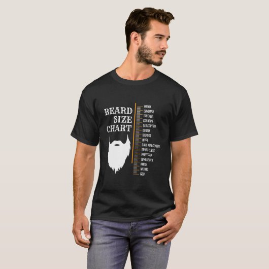 Beard Measurement ChartシャツのBeard Length Growth Tシャツ (正面フル)