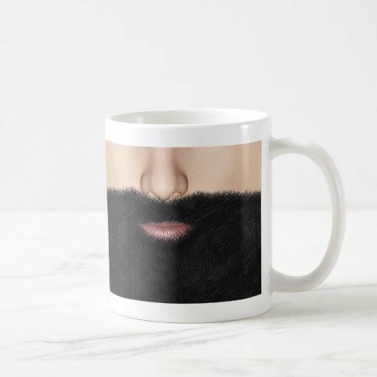 Beard Mouth and Nose コーヒーマグカップ (右)