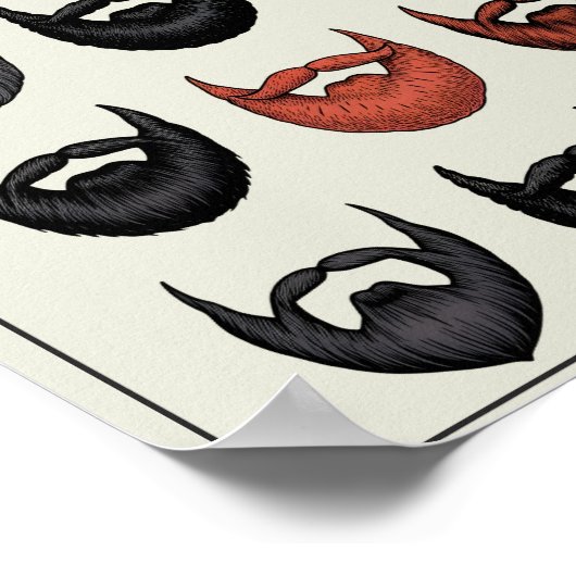 Beard Rating Scale | Funny Wall Art for Bearded Me ポスター (角)