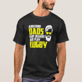Beard Rugby Saying Fathers Day Rugby Tシャツ (正面)