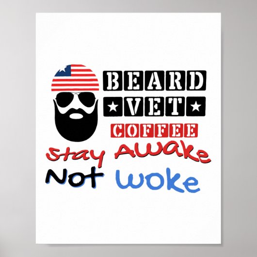 Beard Vet Coffee Happy 4Of 7月Independence Da ポスター (正面)