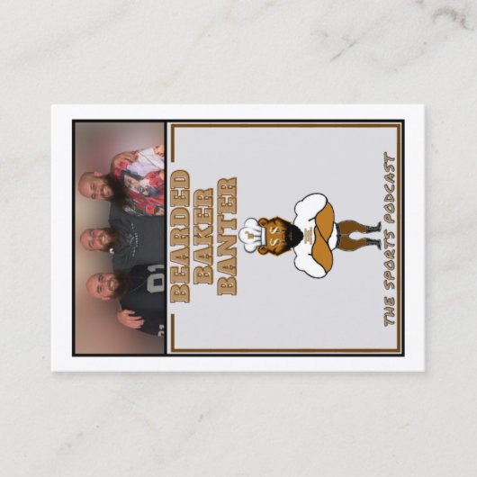 Bearded Baker Banterトレーディングカード:ポッドキャストロゴ コーリングカード (正面)