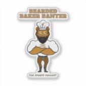 Bearded Baker Banterポッドキャストロゴ シール (正面)
