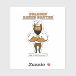 Bearded Baker Banterポッドキャストロゴ シール