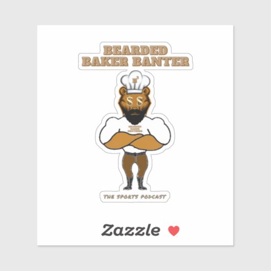 Bearded Baker Banterポッドキャストロゴ シール (シート)