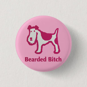 Bearded, but I’m a girl 缶バッジ