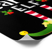 Bearded Christmas Elf Matching Pajama X-mas Party  ポスター (角)