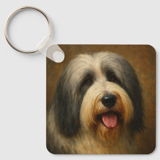 Bearded Collie キーホルダー (正面)