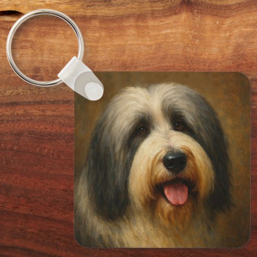 Bearded Collie キーホルダー (正面)