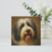 Bearded Collie サンキューカード (スタンド正面)