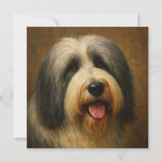 Bearded Collie サンキューカード (正面)