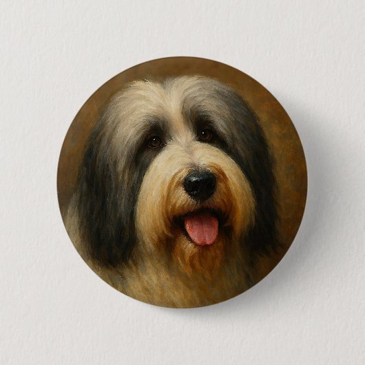 Bearded Collie 缶バッジ (正面)