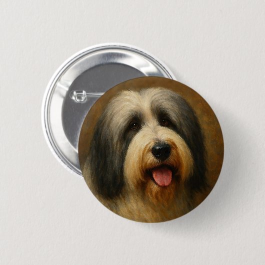 Bearded Collie 缶バッジ (正面&裏面)