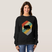 Bearded Collie Dog Vintage Design スウェットシャツ (正面フル)