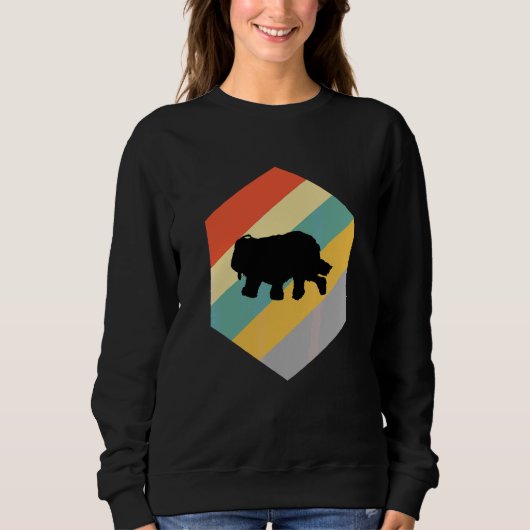 Bearded Collie Dog Vintage Design スウェットシャツ (正面)